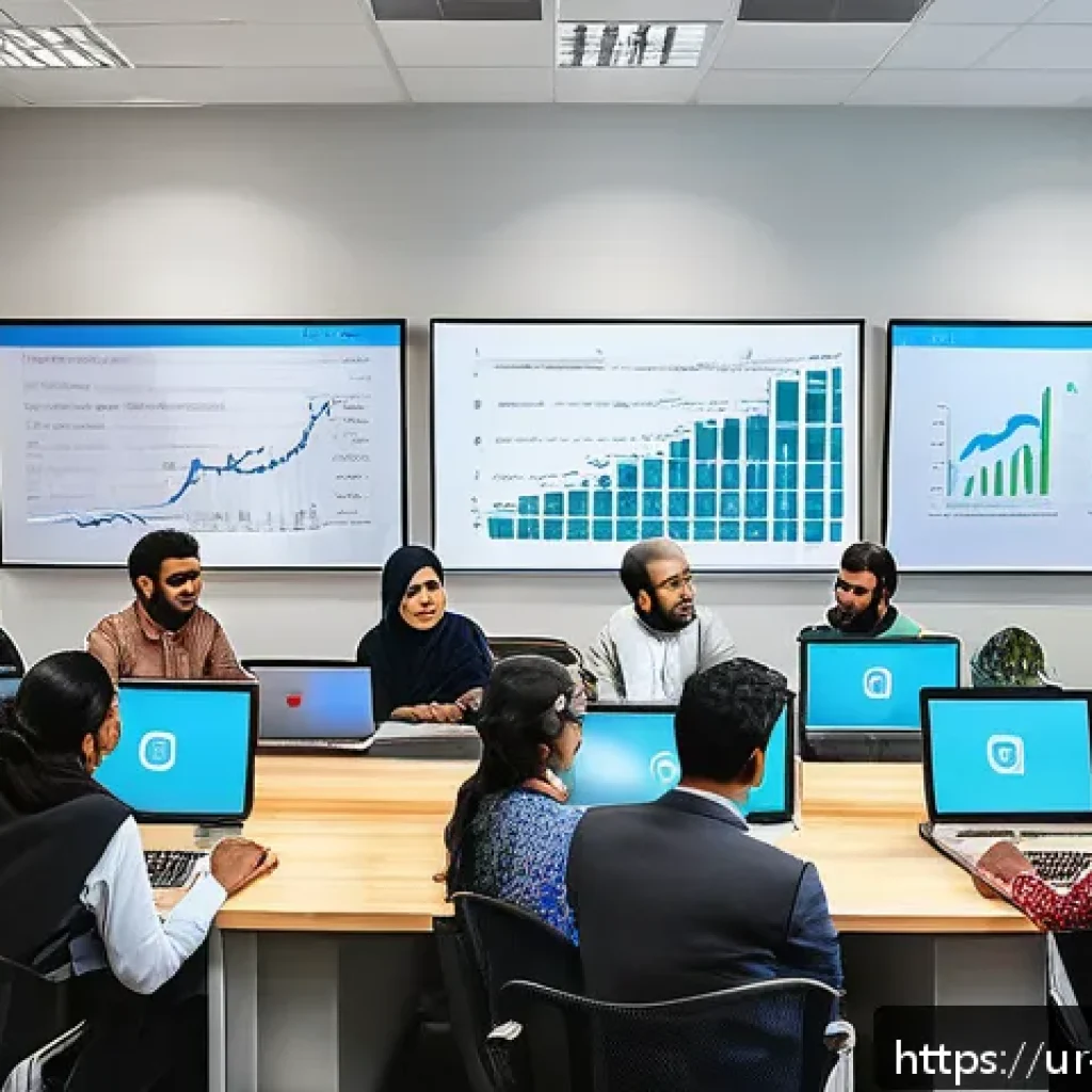 전문가가 추천하는 모듈식 역량 개발 전략 - A modern professional workspace scene featuring a diverse group of South Asian adults engaged in a c...