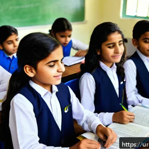 Home 17 모듈식 교육의 맞춤형 설계 방법 - A vibrant classroom scene in a modern Pakistani school, featuring a diverse group of enthusiastic Ur...
