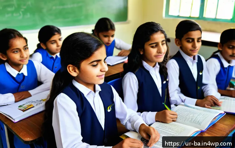 모듈식 교육의 맞춤형 설계 방법 - A vibrant classroom scene in a modern Pakistani school, featuring a diverse group of enthusiastic Ur...