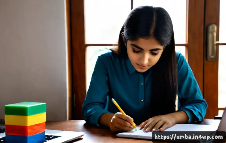 Home 17 모듈식 역량 개발의 데이터 기반 접근 - Photorealistic Pakistani young professional at a clean home-office desk in Lahore, arranging colorfu...